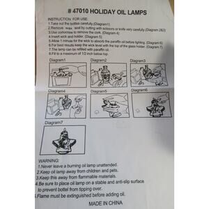 Christmas Holiday Oil Lamps Three Shapes With Pine and Oil Inside Wicks Enclosed